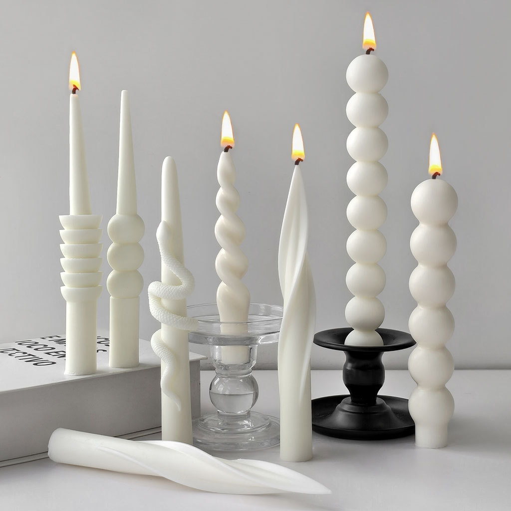 Candle Supplies Store - Geometrik Uzun Çubuk Mum Kalıp El
