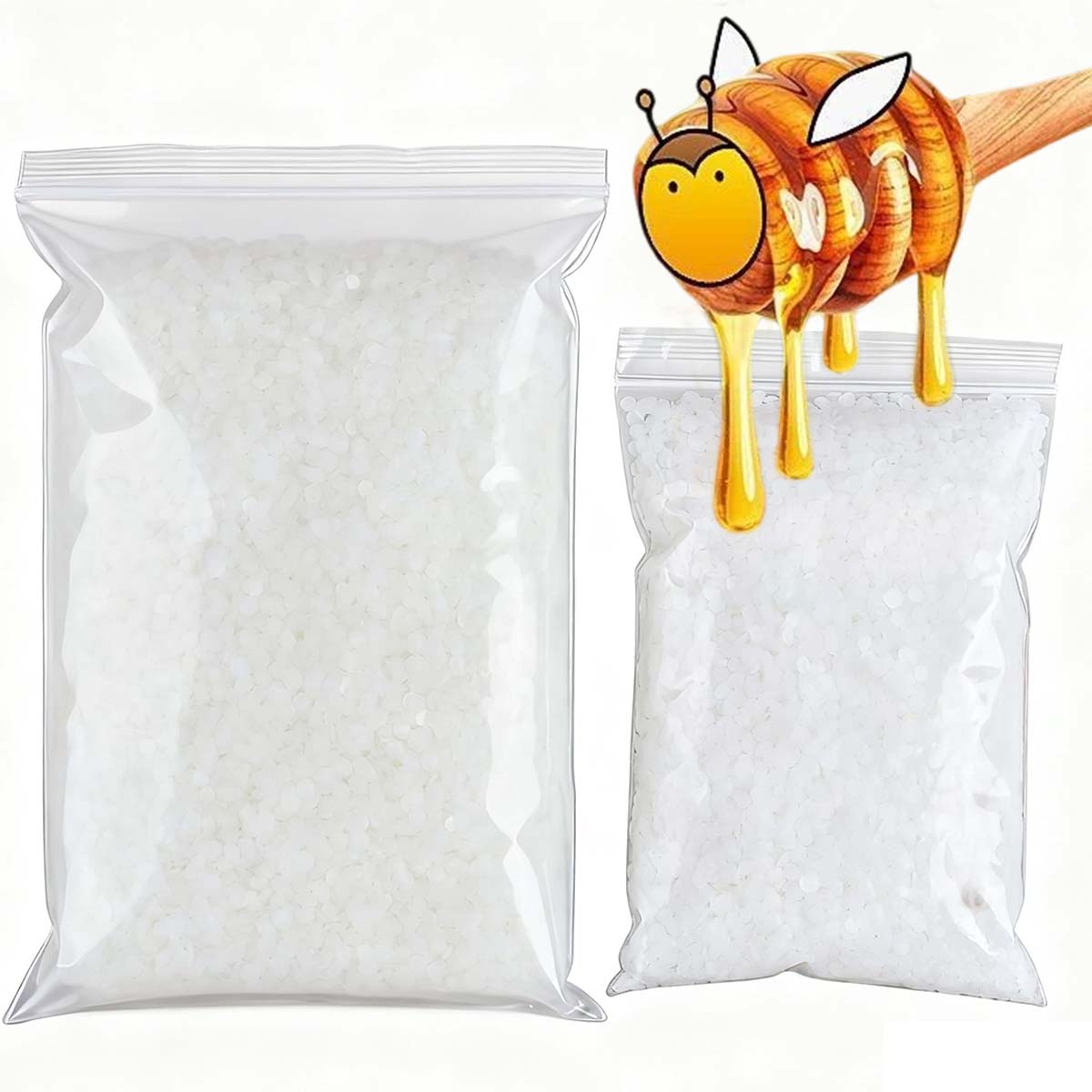 Candle Supplies Store - 200g-1000g Beyaz Balmumu Saf Doğal Granül