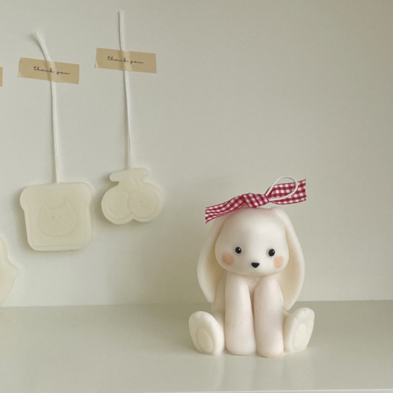 Oturan tavşan silikon mum kalı - Candle Supplies Store incelemesi ve fiyatı