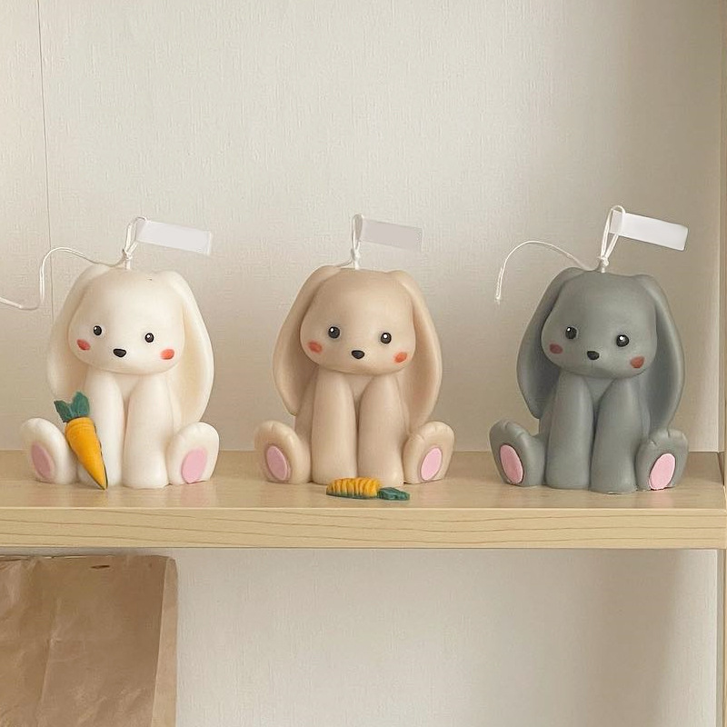 Oturan tavşan silikon mum kalı - Candle Supplies Store incelemesi ve fiyatı